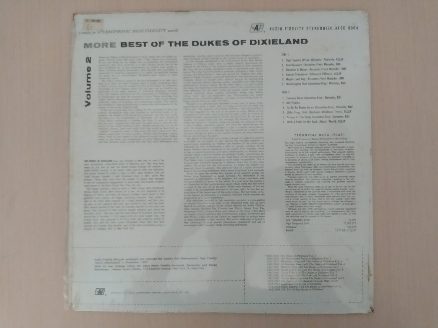 Lp Vinil Dukes Of Dixieland More Best Of Vol. 2