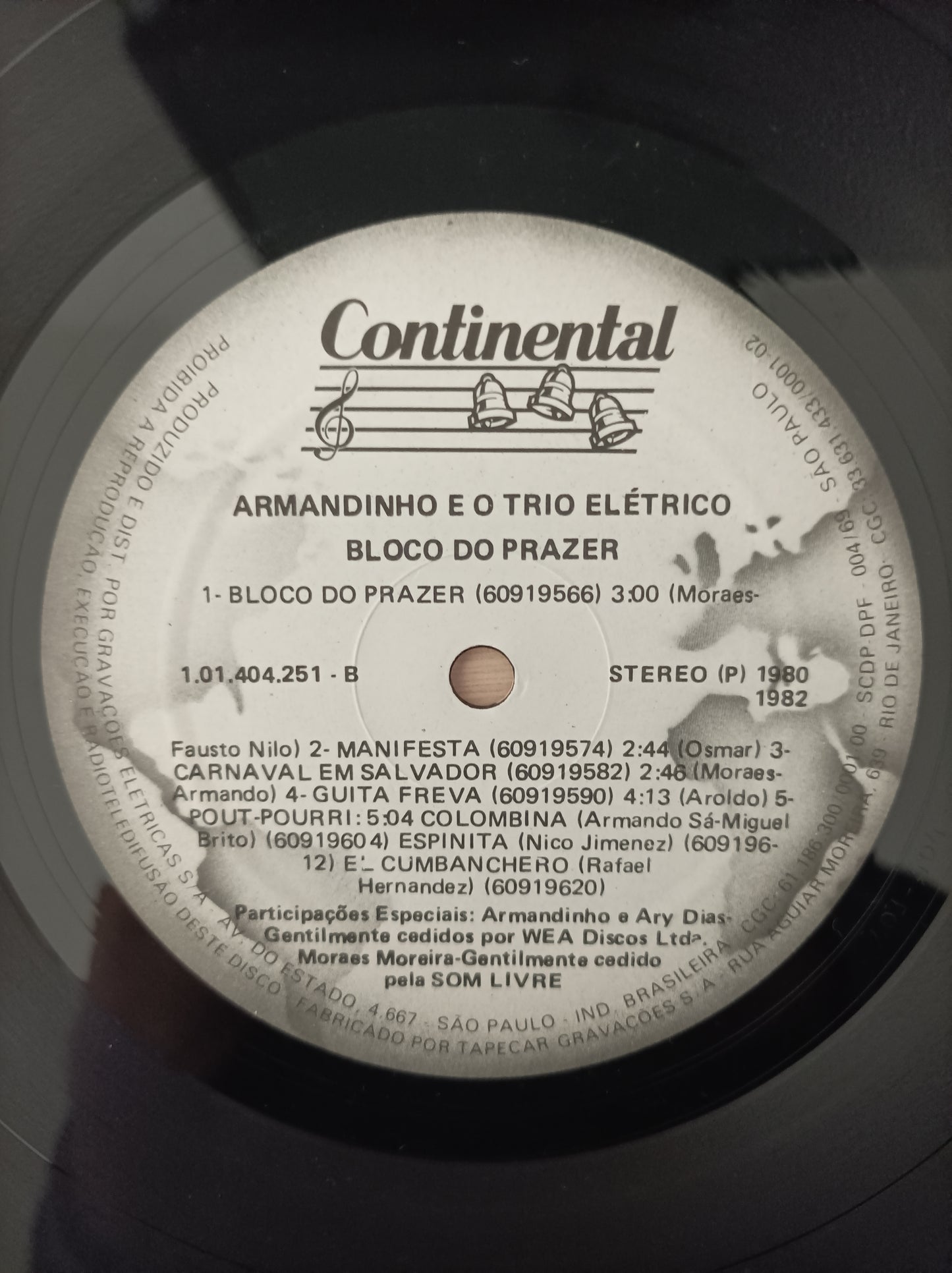 Lp Vinil Armandinho e o trio Dodô & Osmar Bloco do Prazer