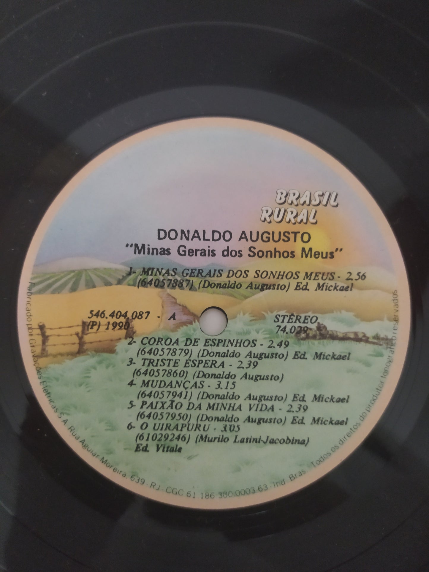 Lp Vinil Donaldo Augusto Minas Gerais Dos Sonhos Meus
