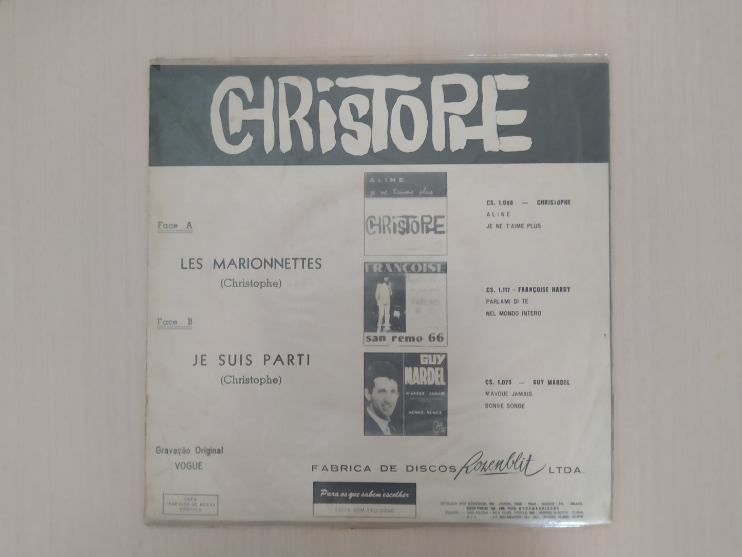 Lp Vinil Compacto Christoper Les Marionelles