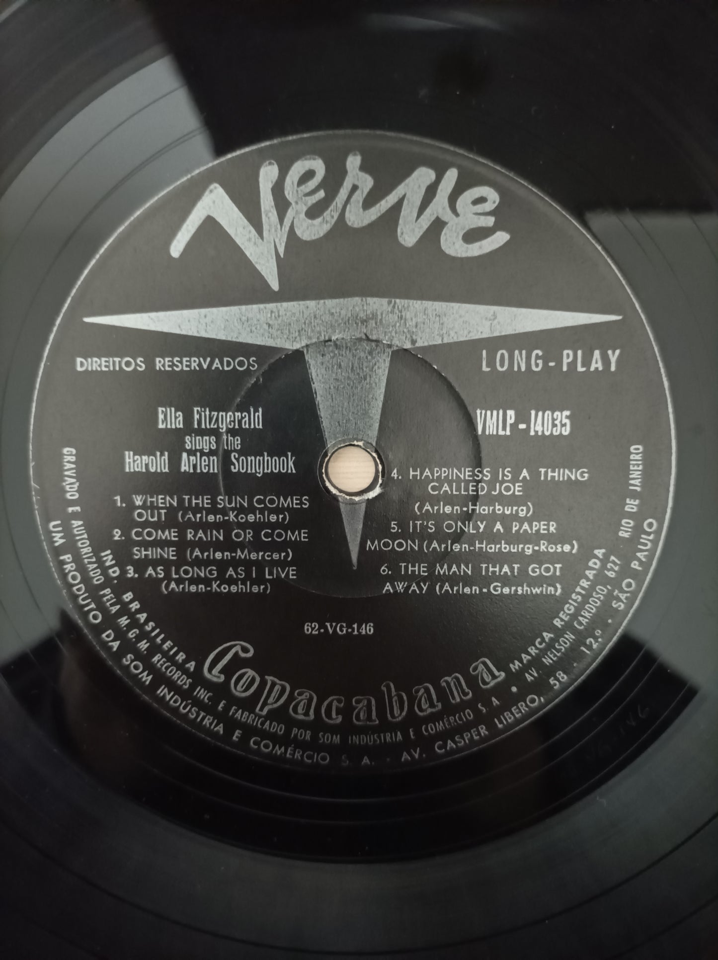 Lp Vinil Ella Fitzgerald Sings the Harold Arlen song book Vol. 2