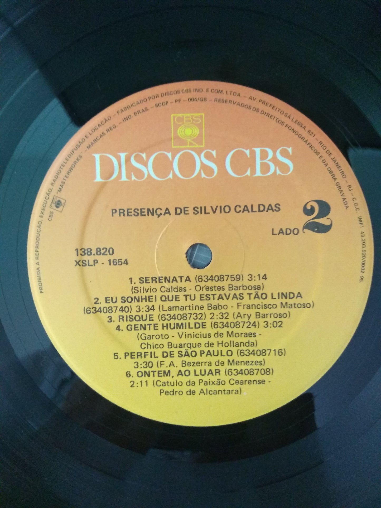 Lp Vinil Silvio Caldas Presença De Duplo Com Encarte