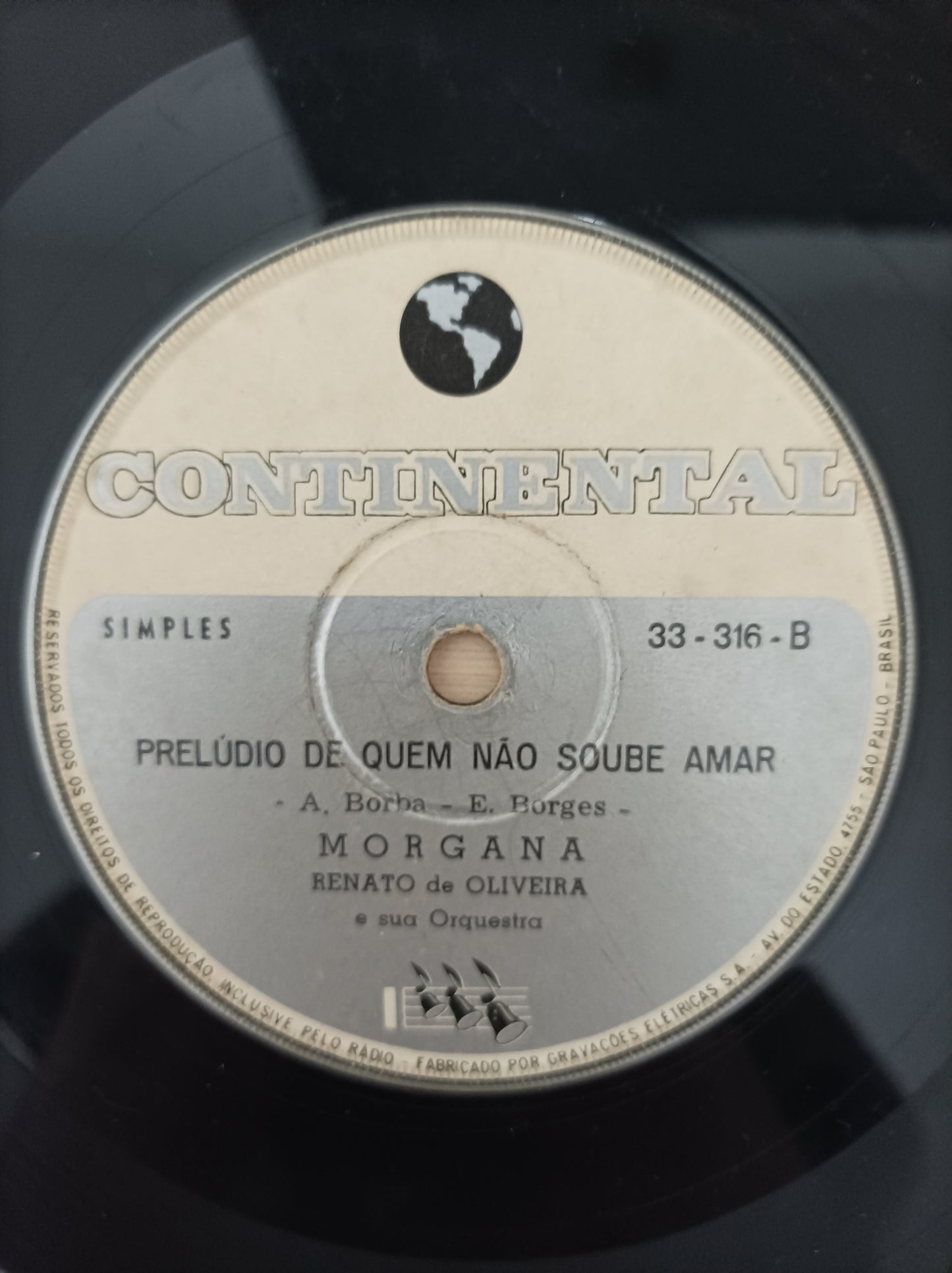Vinil Compacto Renato de Oliveira e sua Orquestra Amor Eterno