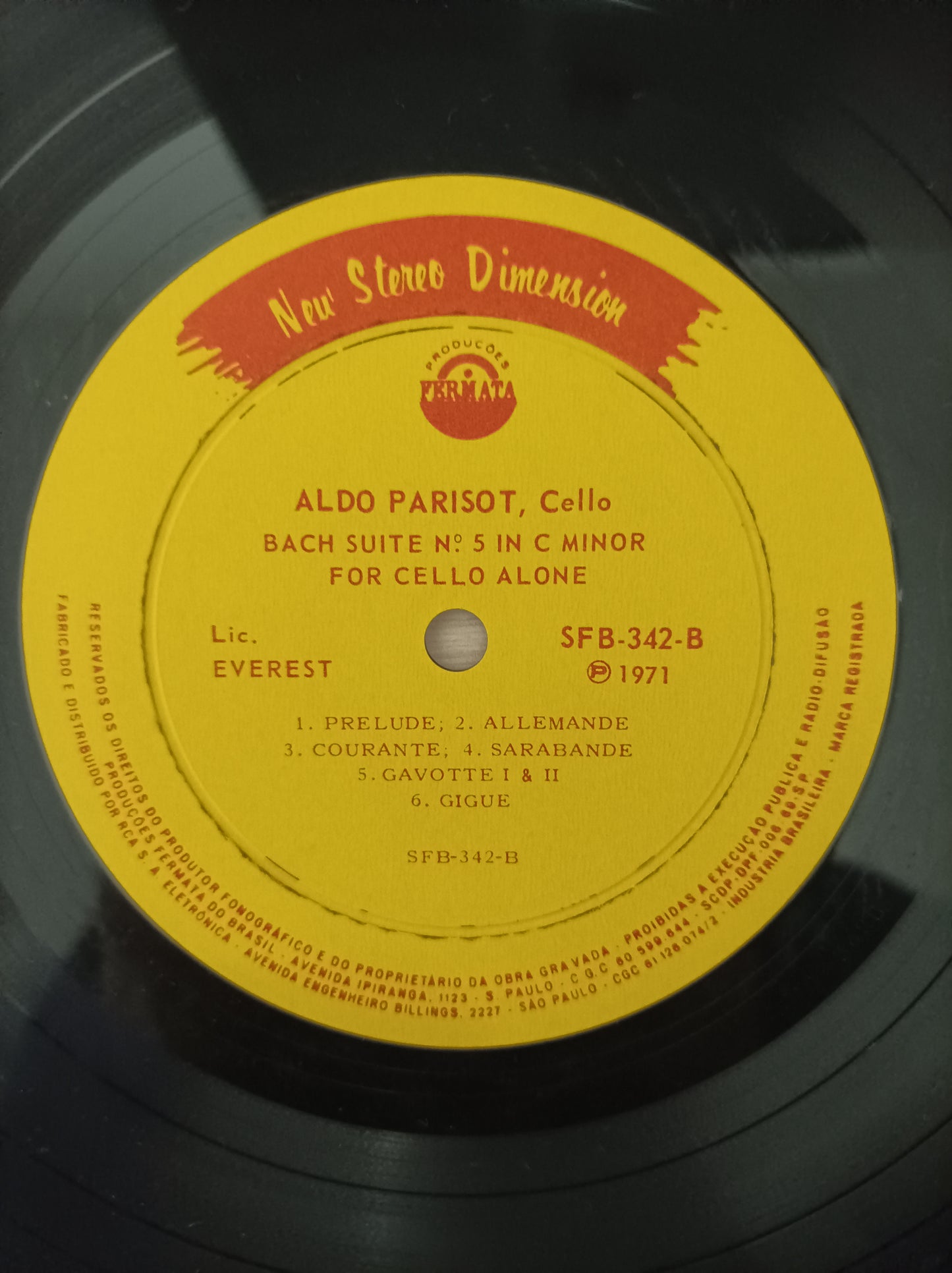 Lp Vinil Aldo Paridot Kodaly Sonata for Cello Alone