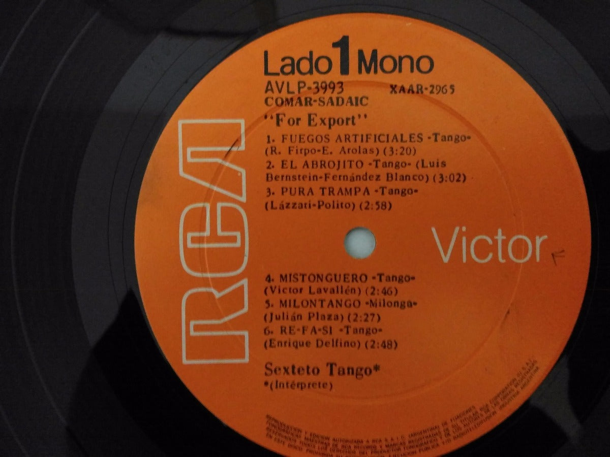 Lp Vinil Sexteto Tango For Export