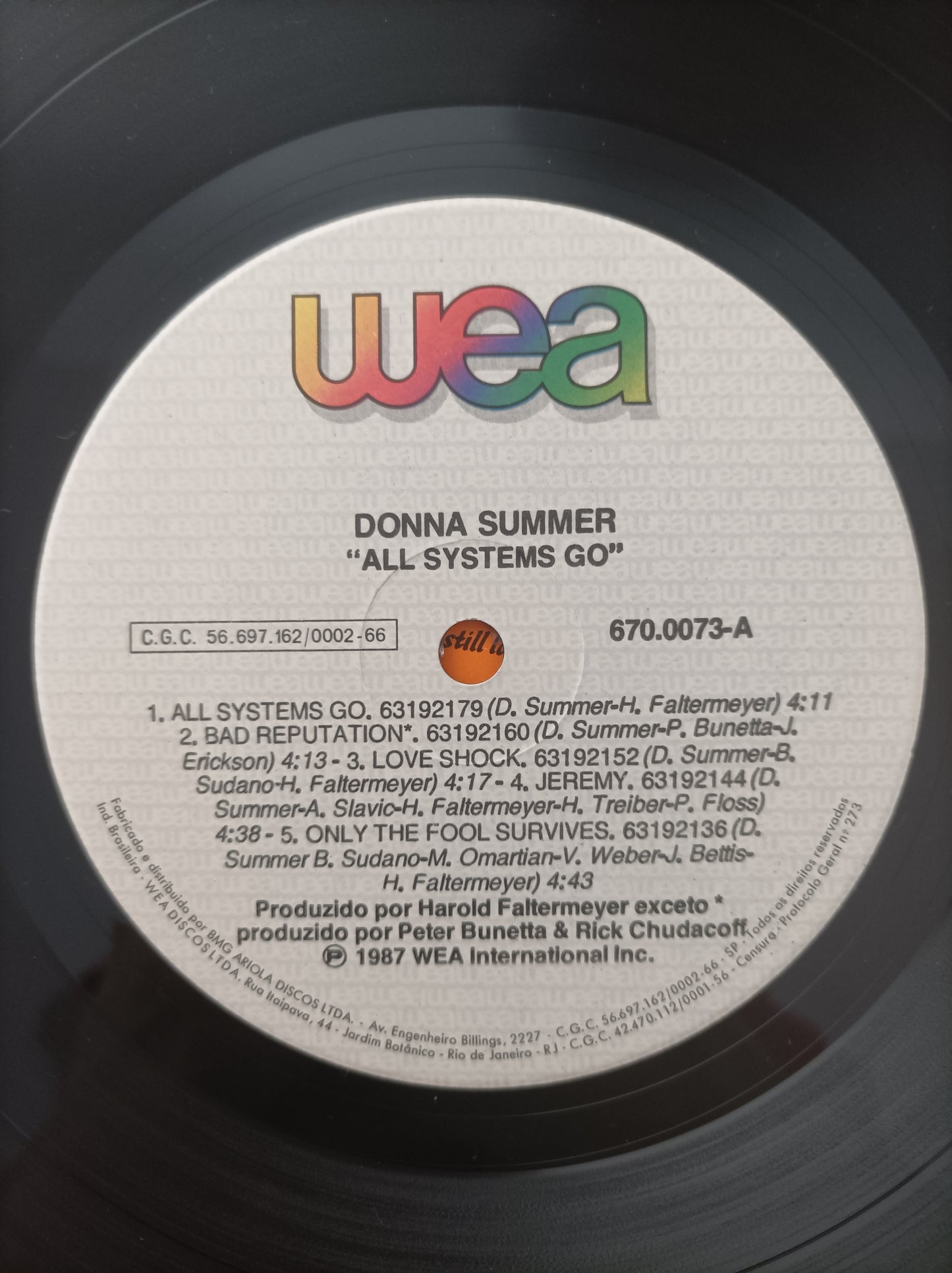 Lp Vinil Dona Summer All Systems Go Com encarte
