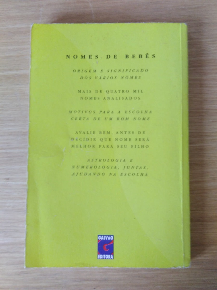 Livro Nomes De Bebês Moacir Machado