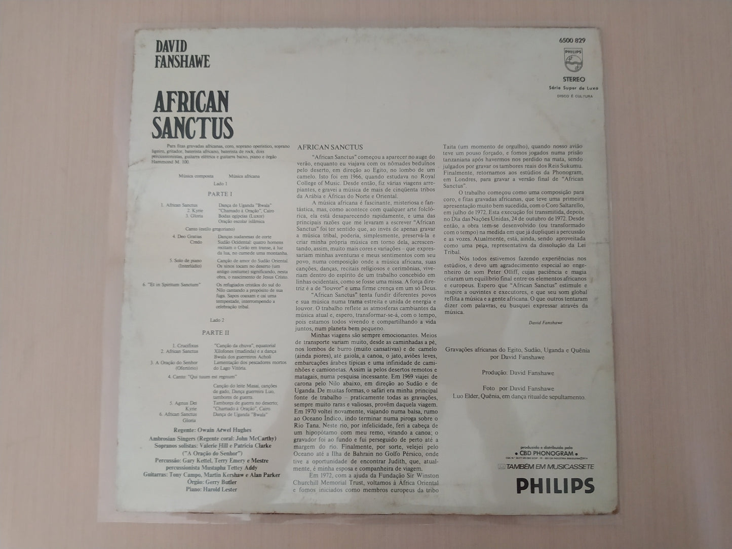 Lp Vinil David Fanshawe African Sanctus