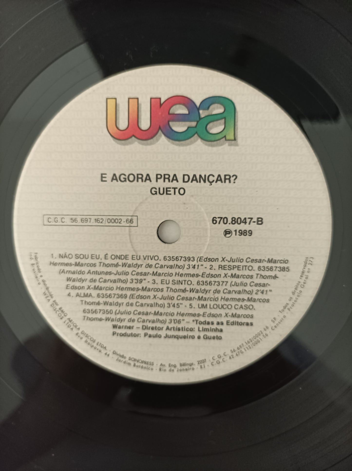 Lp Vinil Gueto E agora pra dançar? Com encarte
