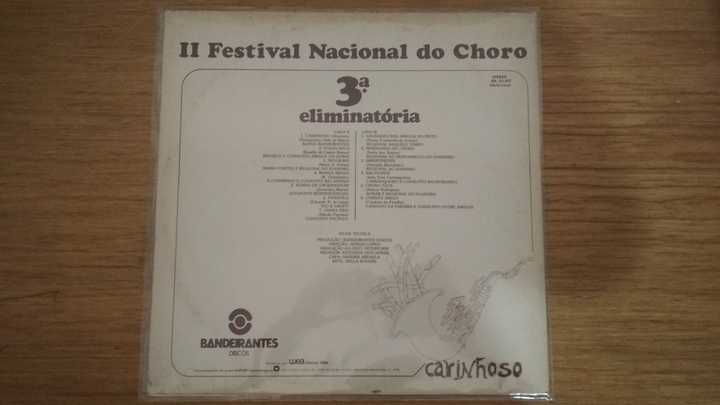 Lp Vinil 2º Festival Nacional do Choro Carinhoso 1, 2 e 3
