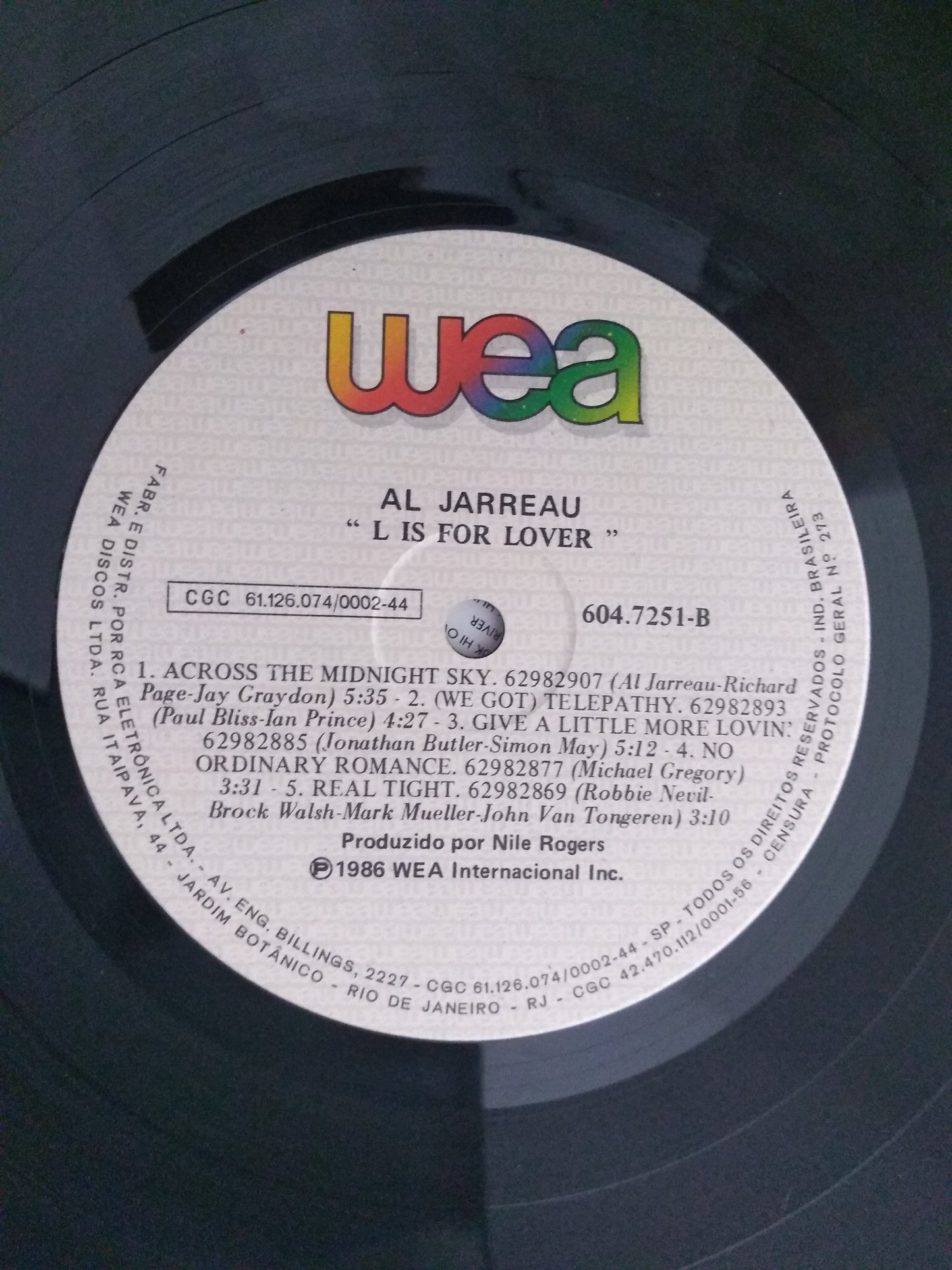 Lp Vinil Al Jarreau Heart's Horizon Com Encarte