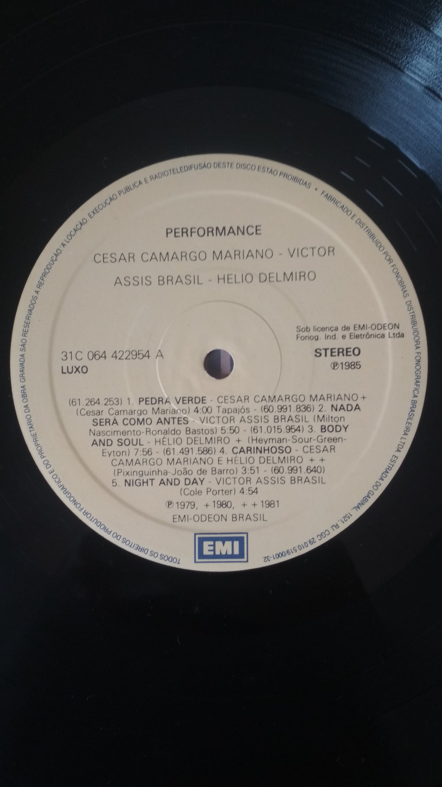 Lp Vinil Cesar Camargo Performance