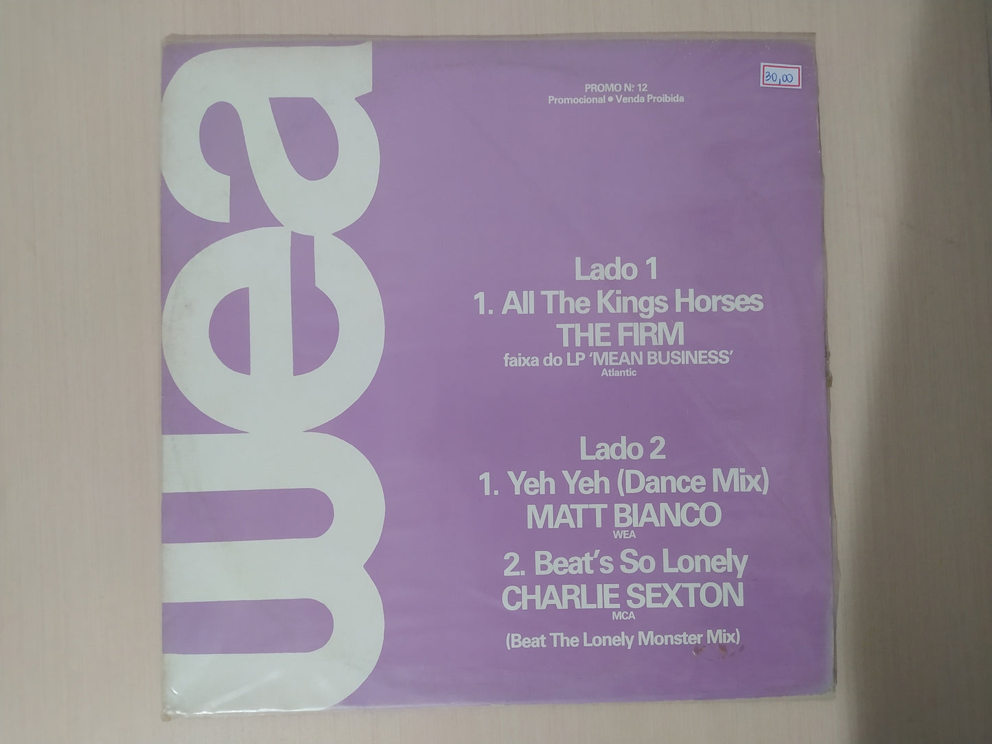 Lp Vinil Wea The Firm All The Kings Horses