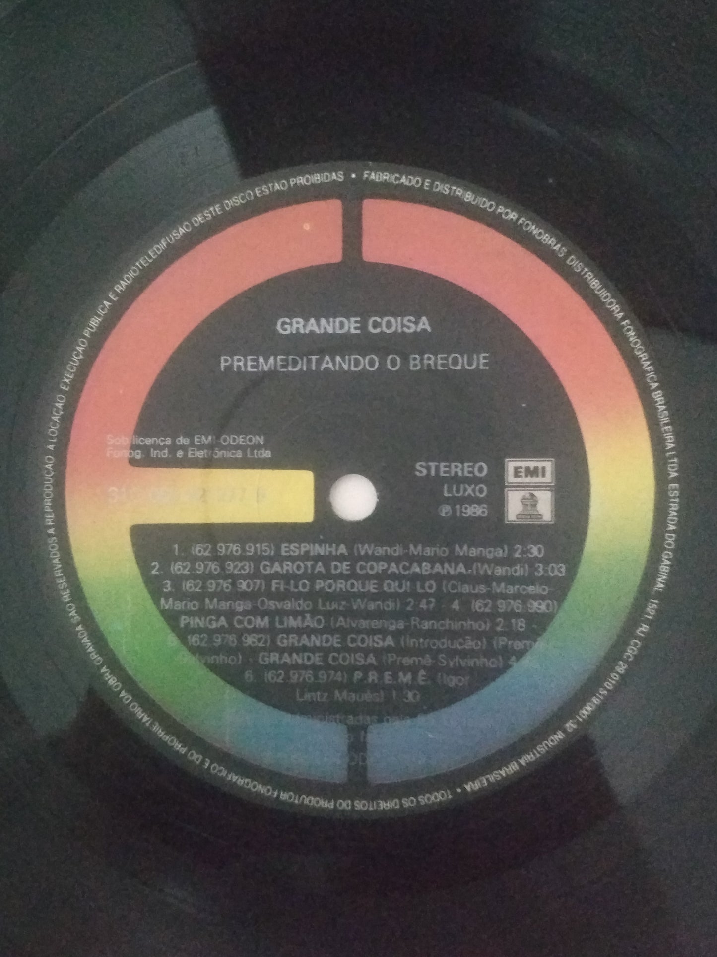 Lp Vinil Grande Coisa Premê Premeditando O Breque C Encarte