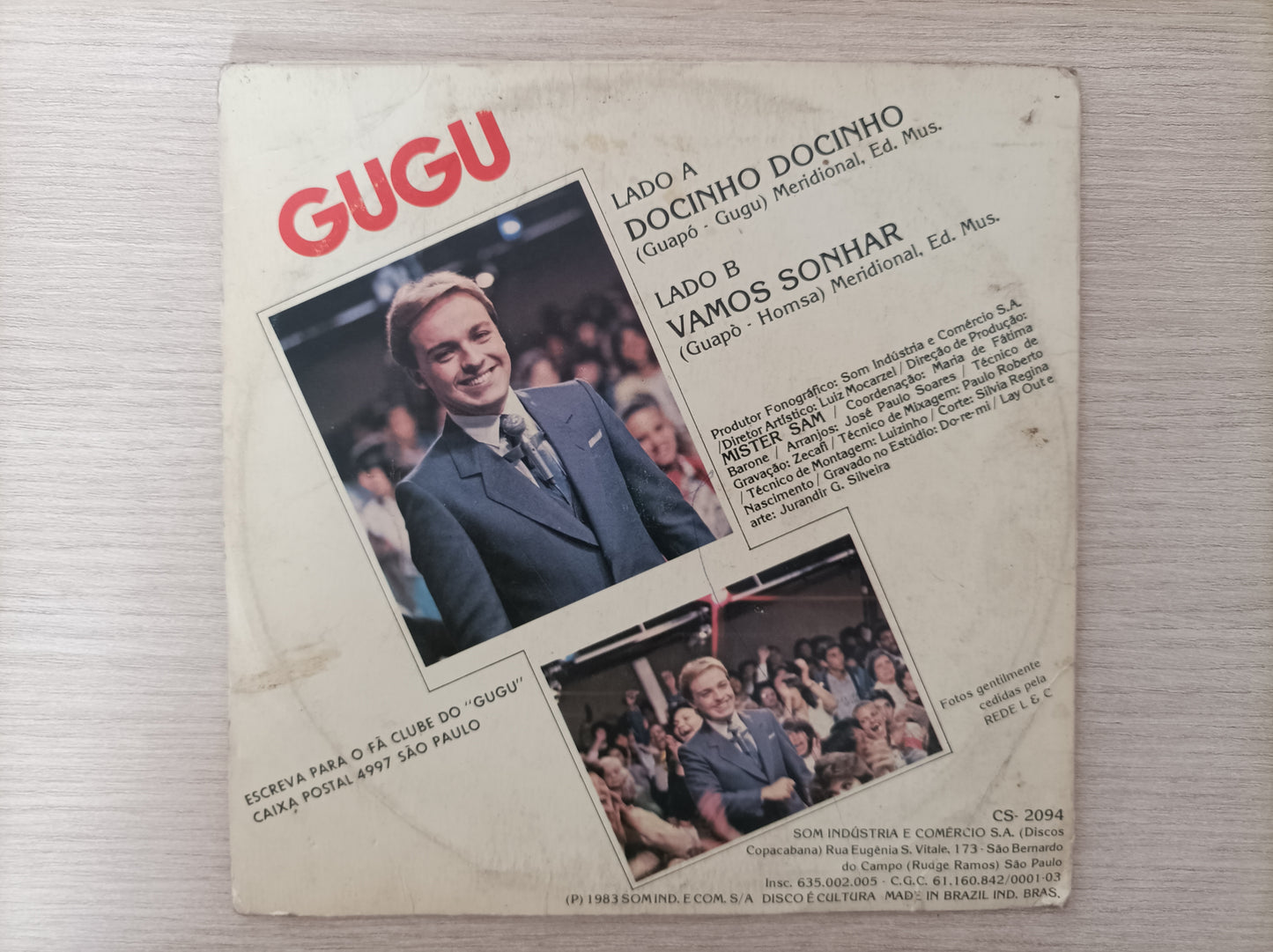 Vinil Compacto Gugu Docinho docinho Vamos sonhar