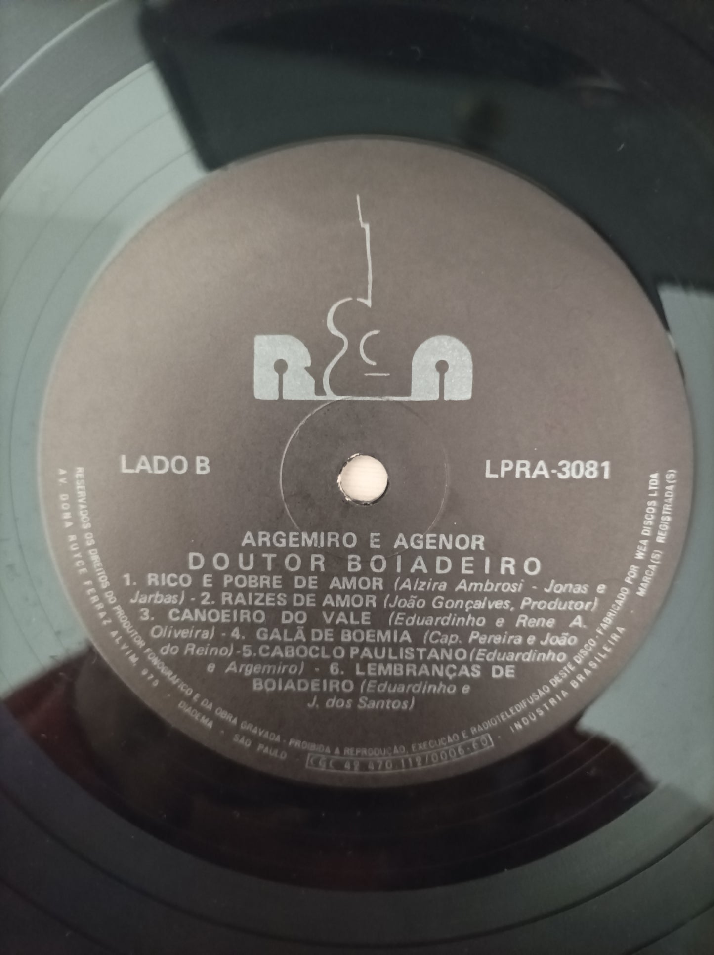 Lp Vinil Argemiro & Agenor Doutor Boiadeiro