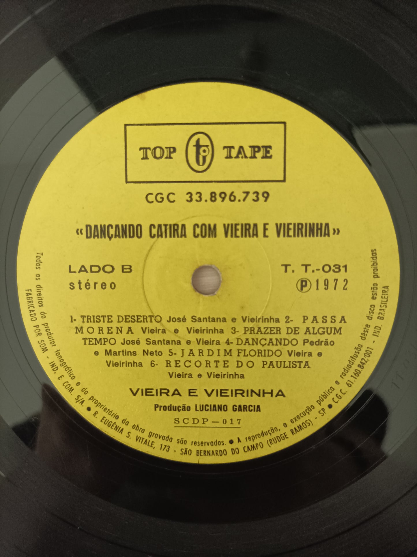 Lp Vinil Viera e Vieirinha Dançando Catira
