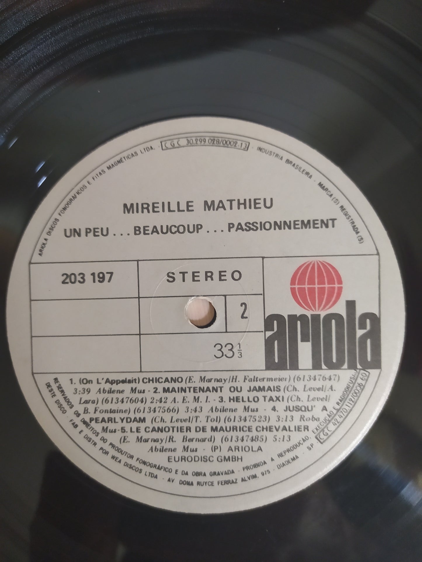 Lp Vinil Mireille Mathieu Un Peu... Beaucoup.. Passionnément