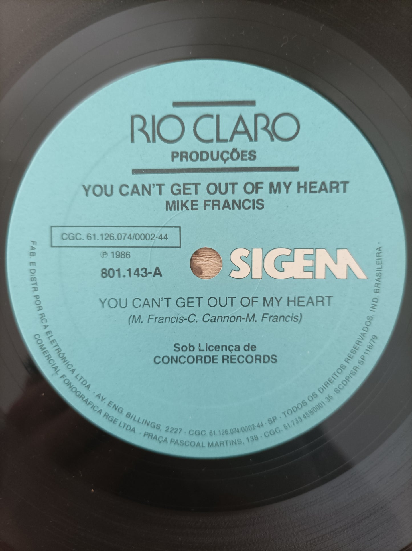 Vinil Compacto Roda de Fogo You Can't Get Out of My Heart