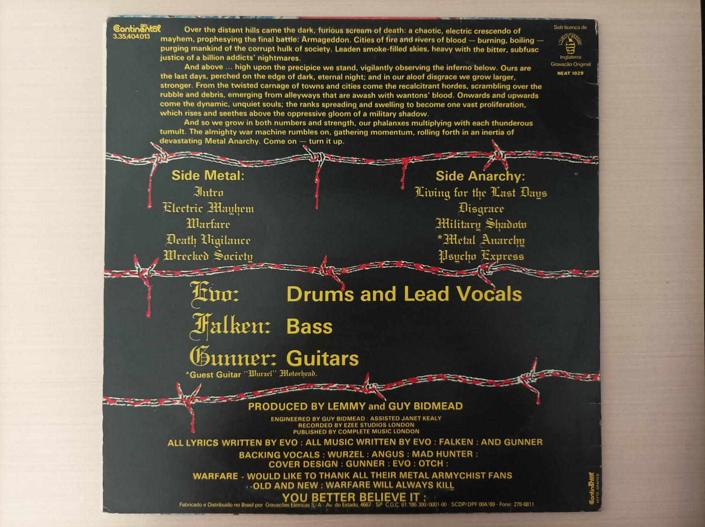 Lp Vinil Warfare Metal Anarchy