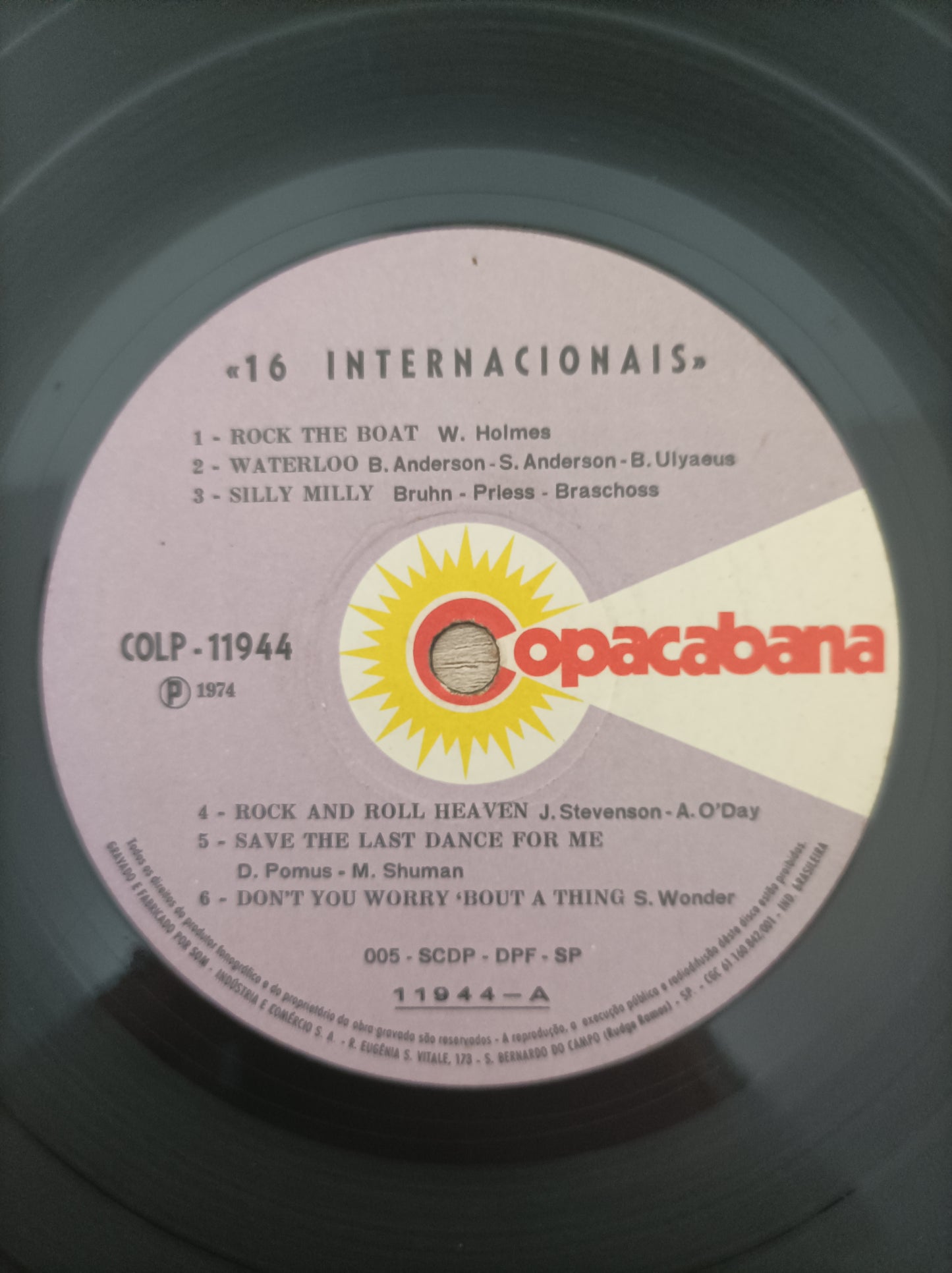 Lp Vinil 16 Internacionais Mais Executadas e Vendidas