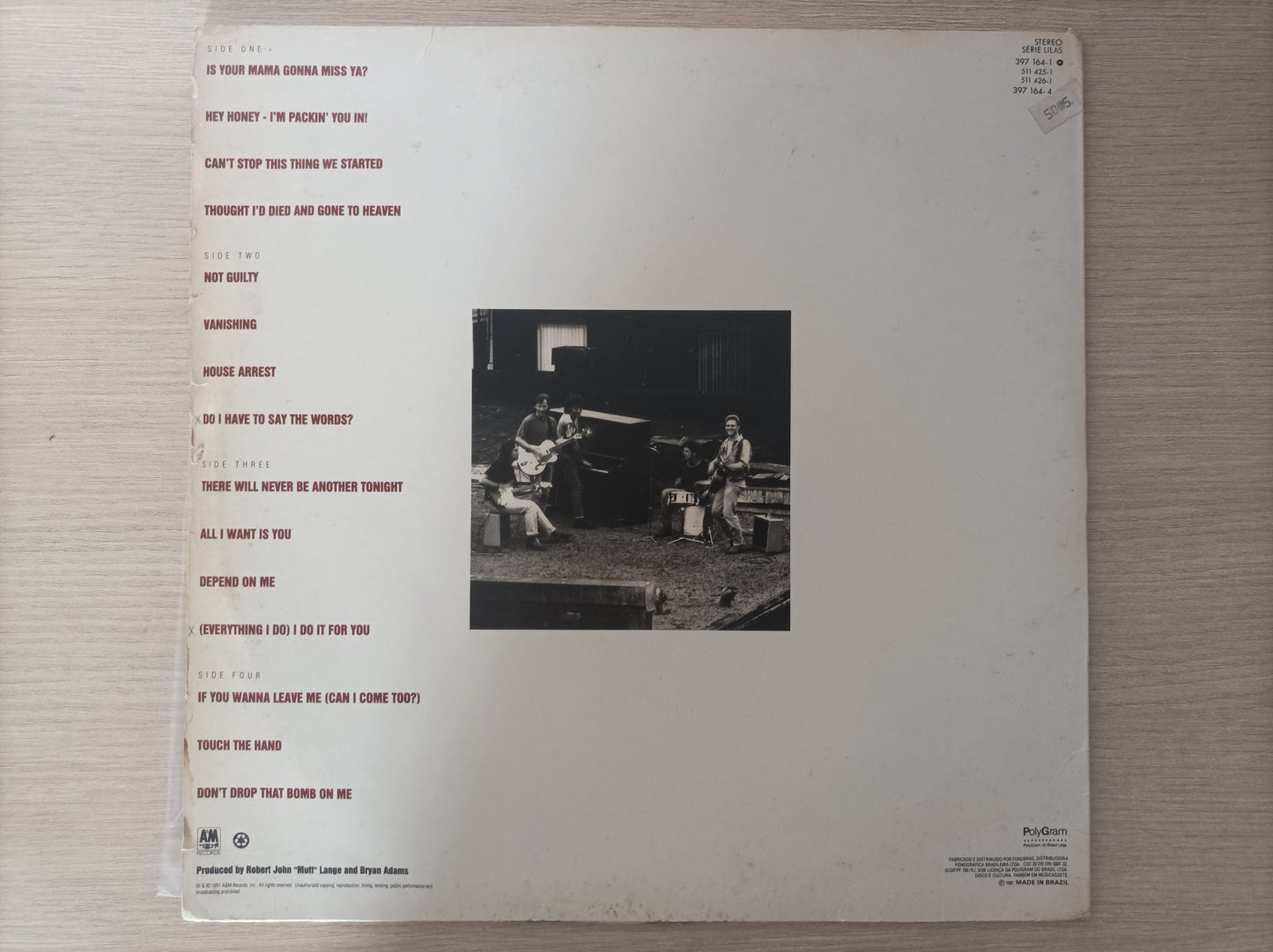 Lp Vinil Bryan Adams Waking up the neighbours Duplo Com encarte