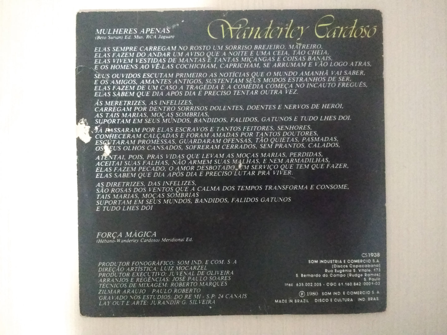 Lp Vinil Compacto Wanderley Cardoso Mulheres apenas