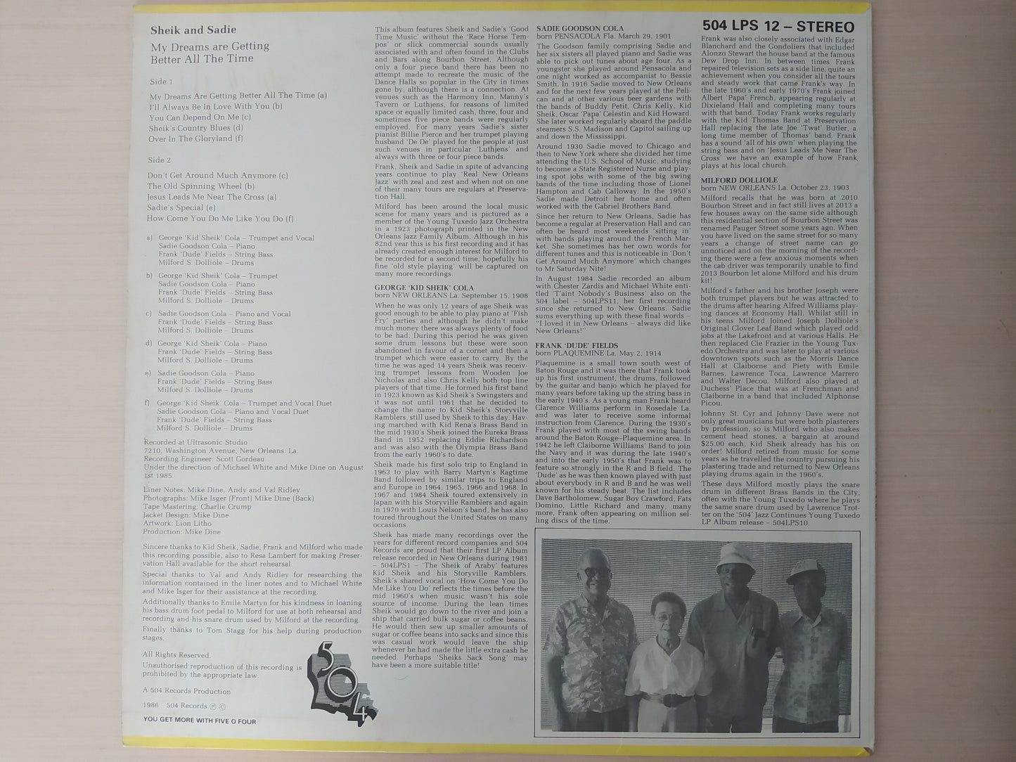 Lp Vinil Sheik And Sadie My Dreams Are Getting Importado