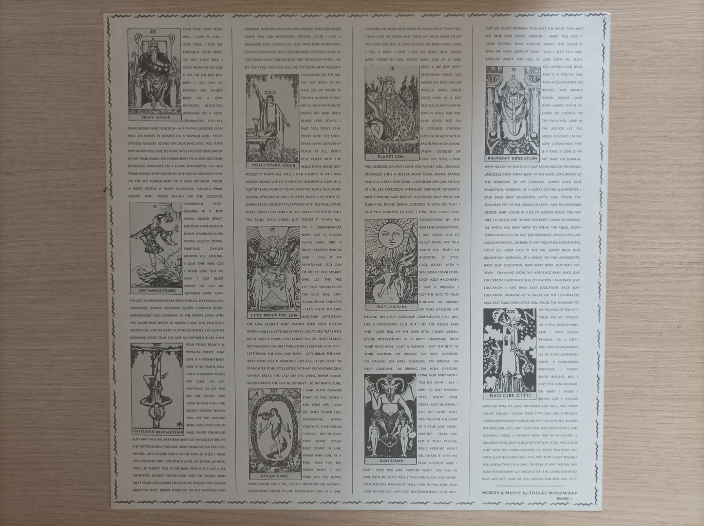 Lp Vinil Zodiac Mindwarp Love Reaction Tattooed Beat Encarte