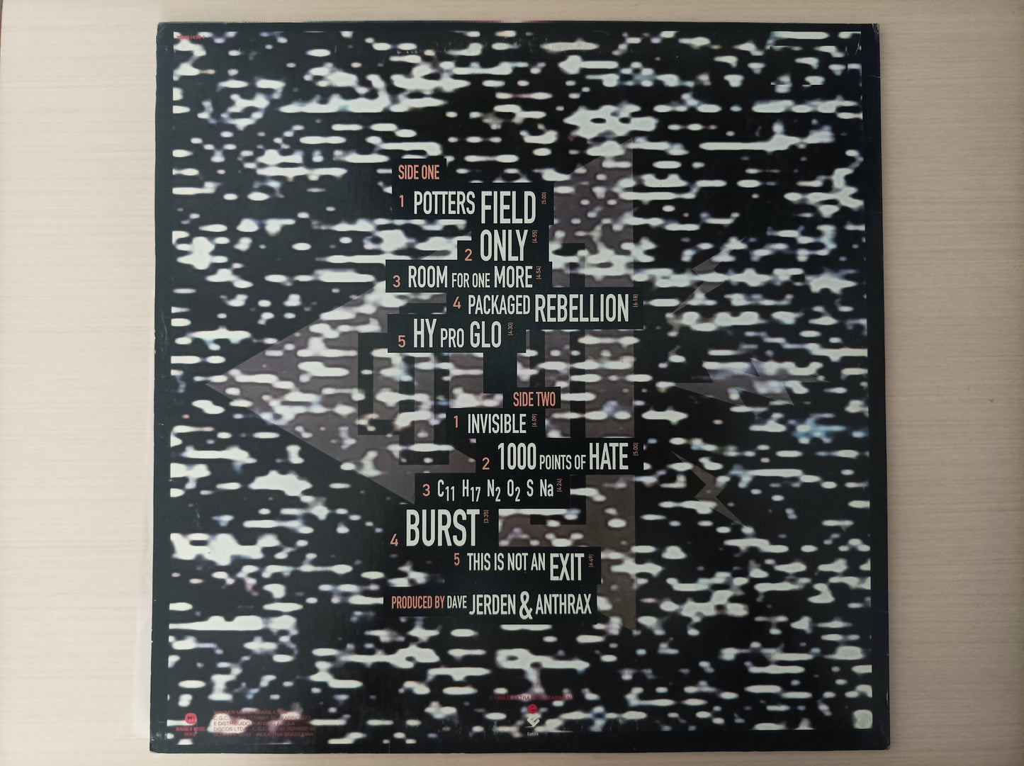 Lp Vinil Anthrax Sound of White Noise Com encarte