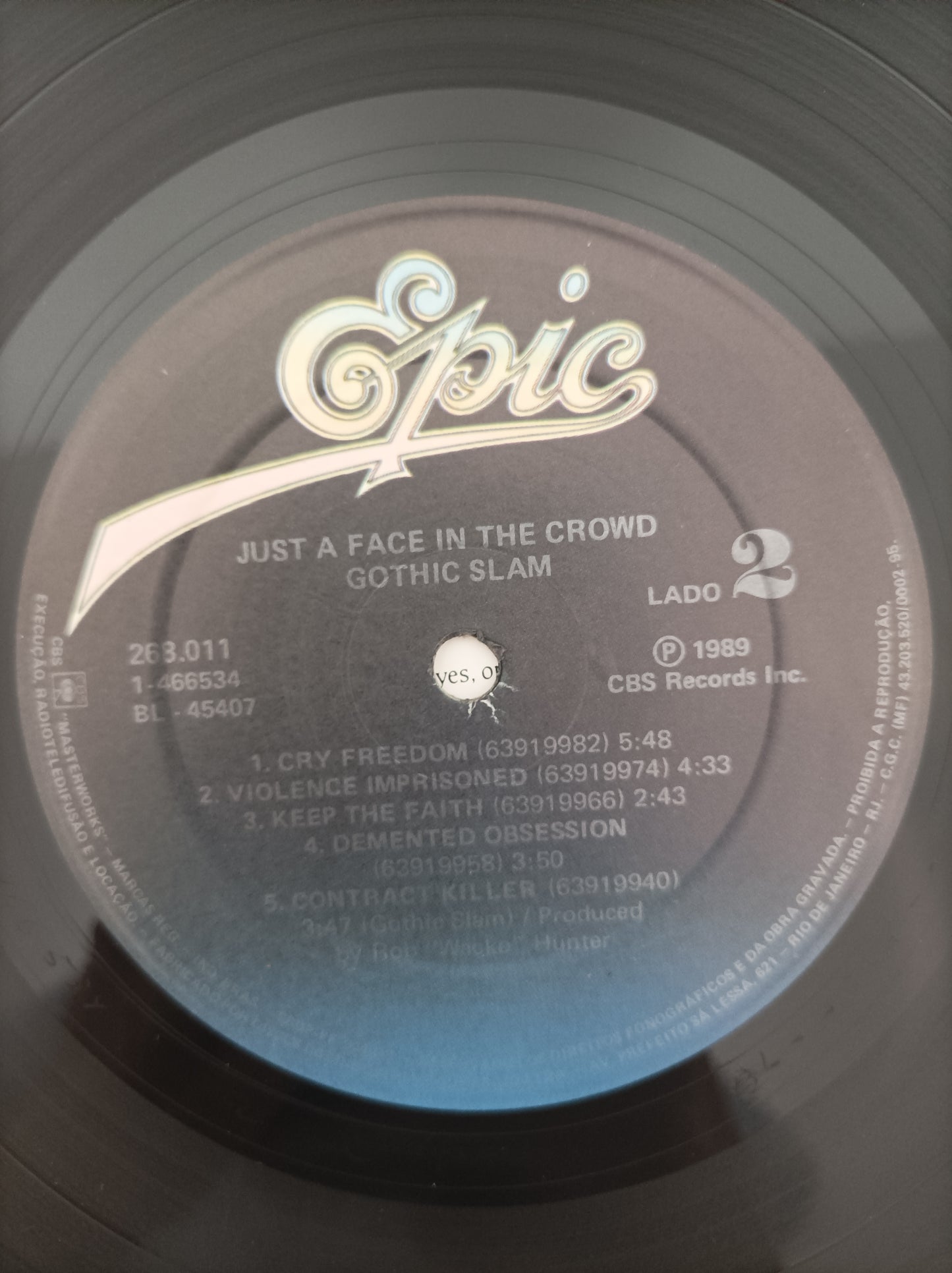 Lp Vinil Gothic Slam Just A Face in The Crowd Com encarte