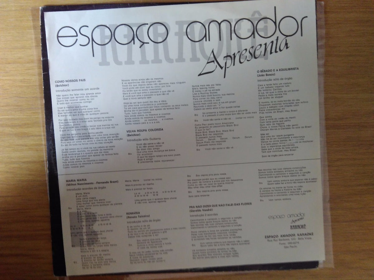 Lp Vinil Karaoke Espaço Amador Apresenta Você