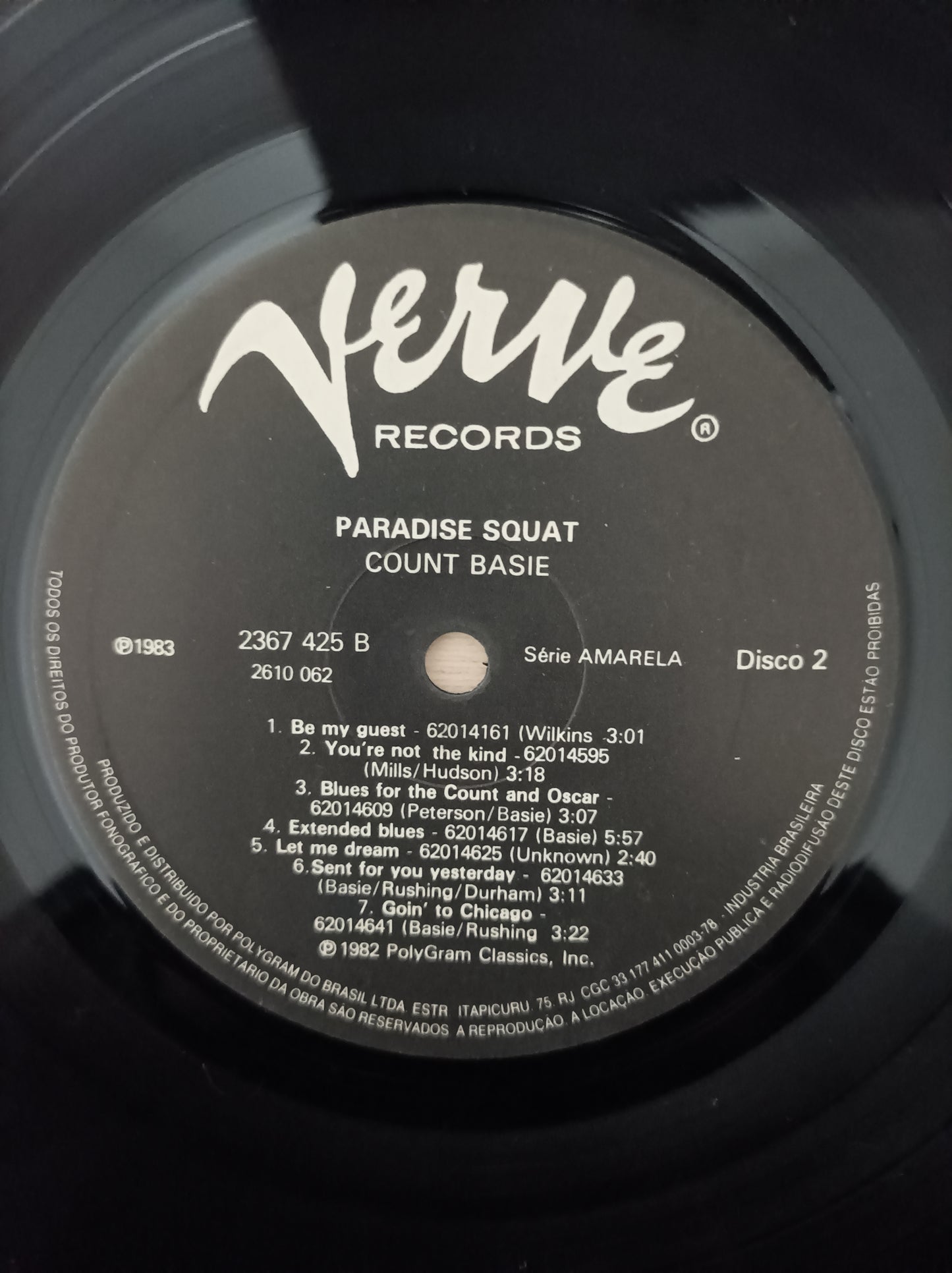 Lp Vinil Count Basie Paradise Squat Duplo