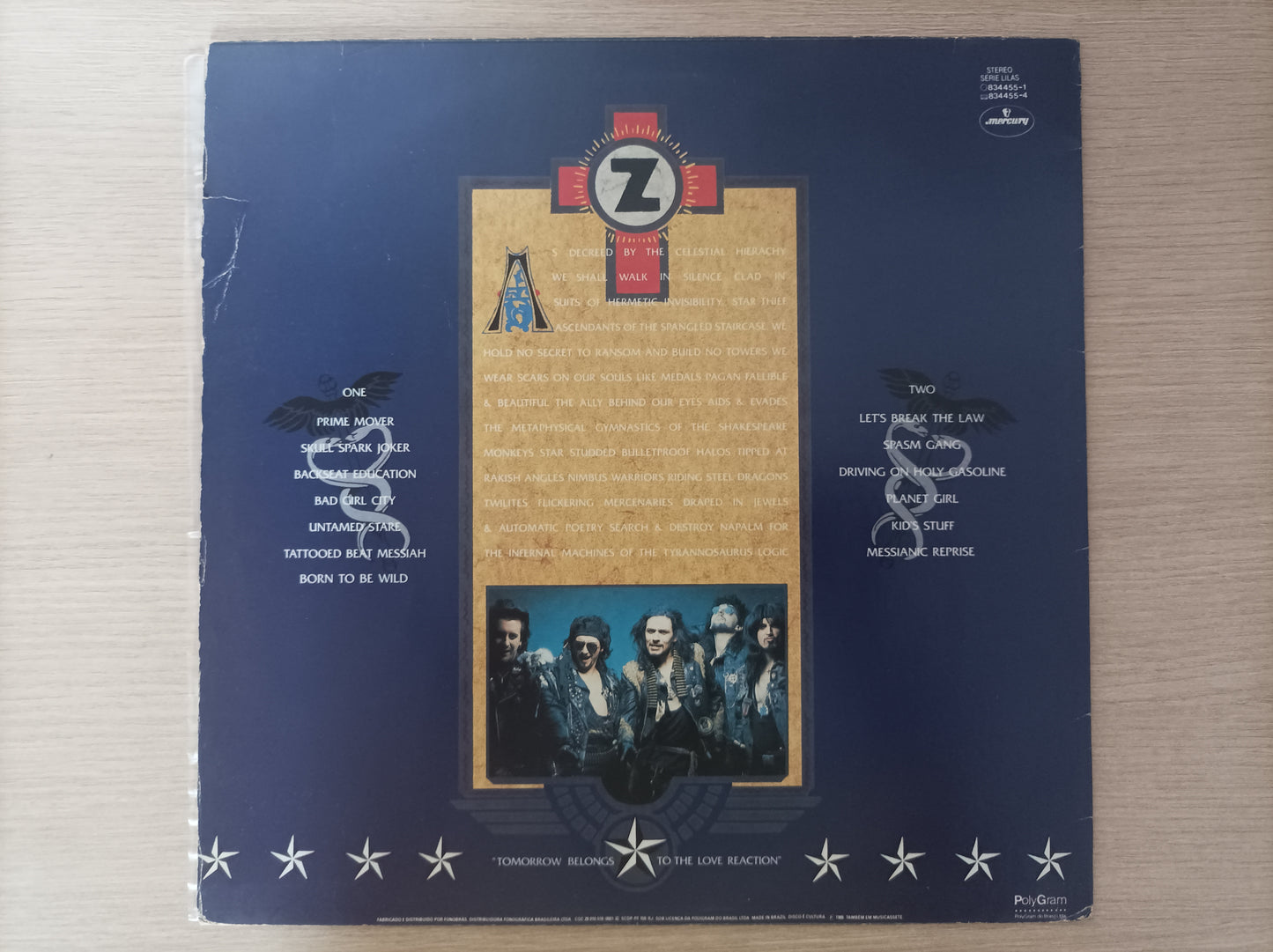 Lp Vinil Zodiac Mindwarp Love Reaction Tattooed Beat Encarte