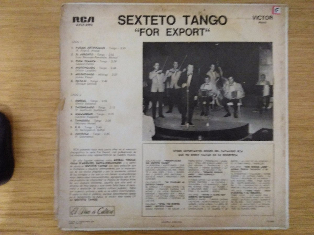 Lp Vinil Sexteto Tango For Export