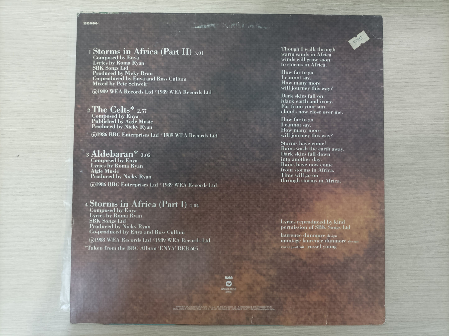 Lp Vinil Enya Storms in Africa
