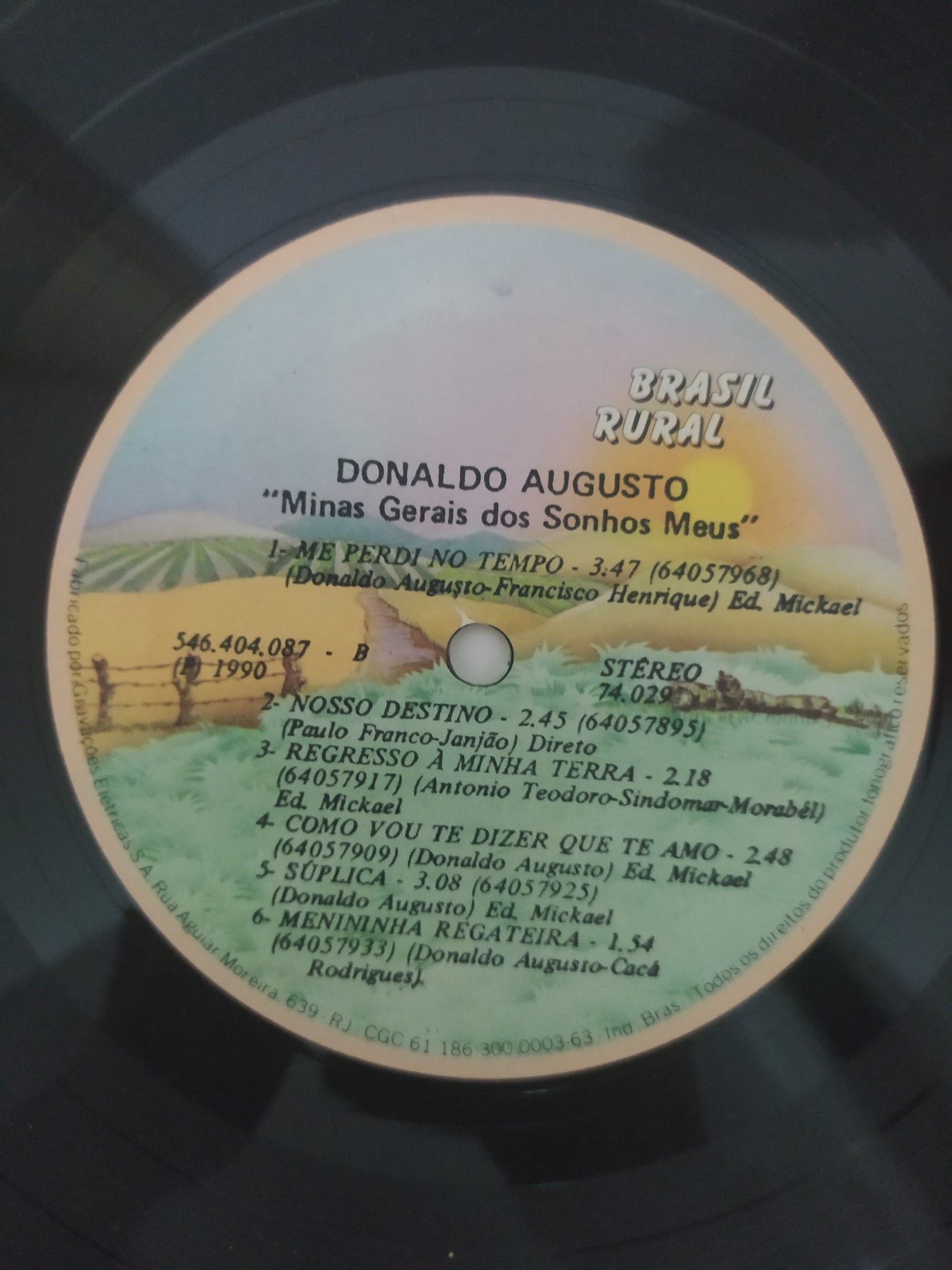 Lp Vinil Donaldo Augusto Minas Gerais Dos Sonhos Meus