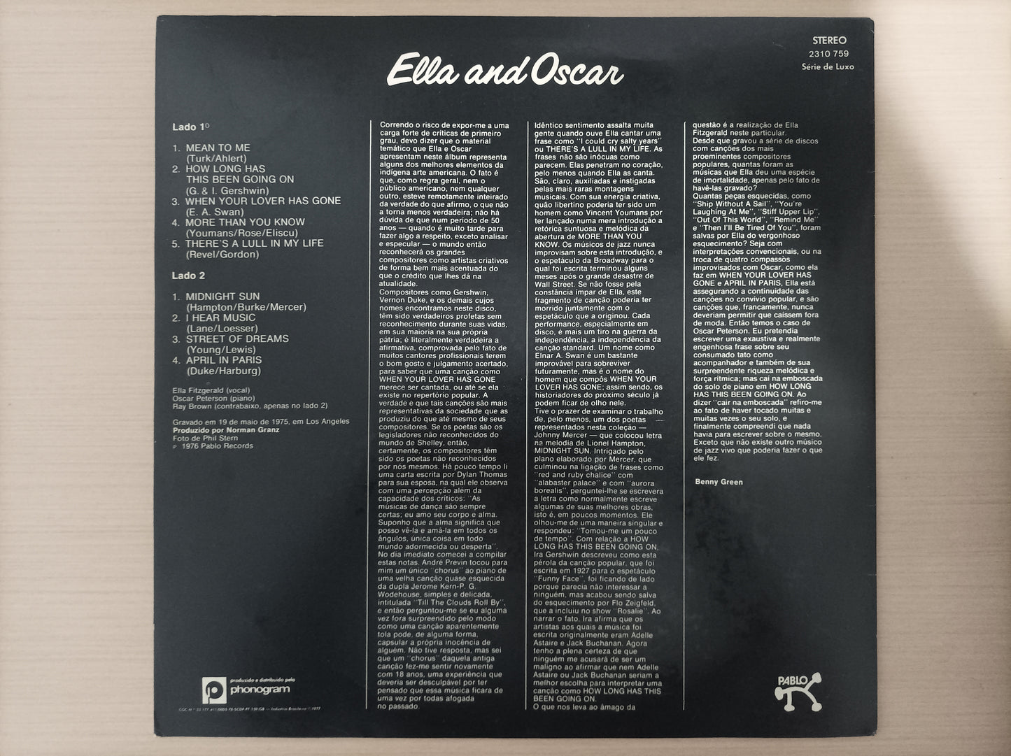 Lp Vinil Ella Fitzgerald And Oscar Peterson