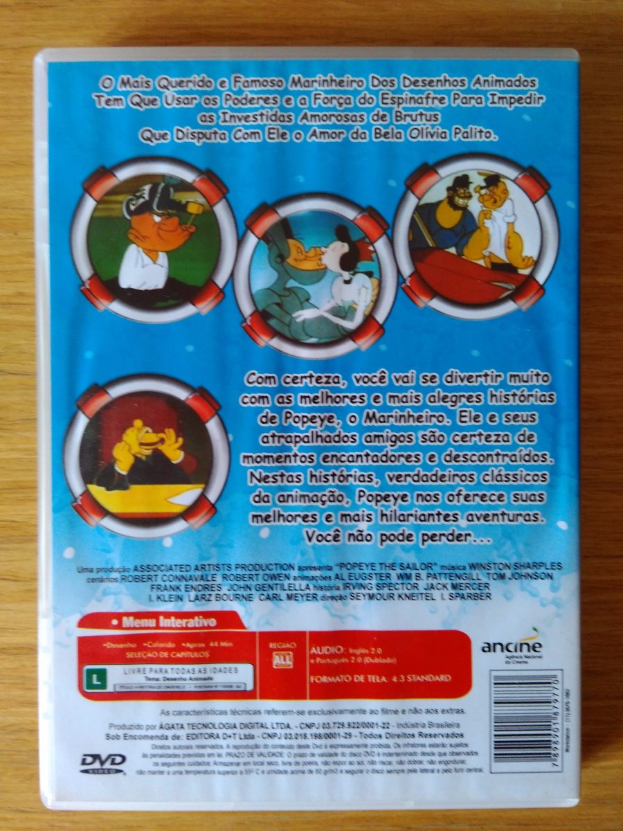 DVD - O Marinheiro Popeye Desenho