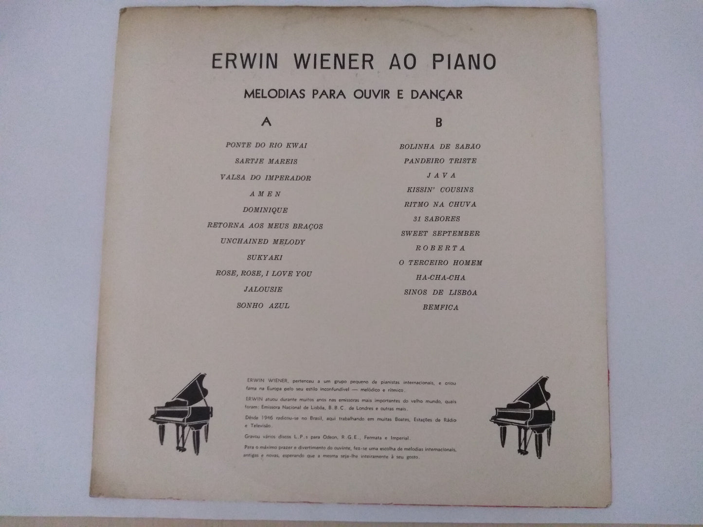 Lp Vinil Erwin Wiener Seleções Dançantes