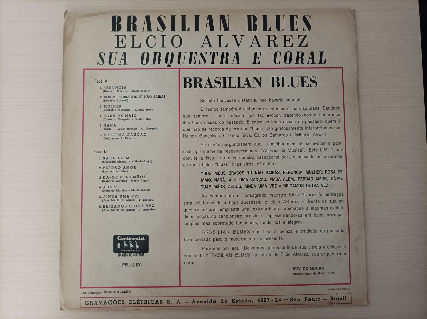 Lp Vinil Elcio Alvarez Brasilian Blues