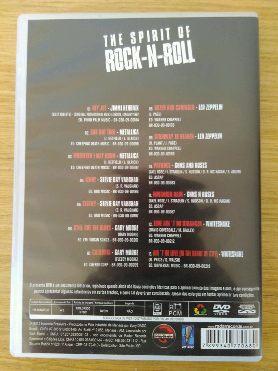 DVD - The Spirit Of Rock n' Roll Volume 2