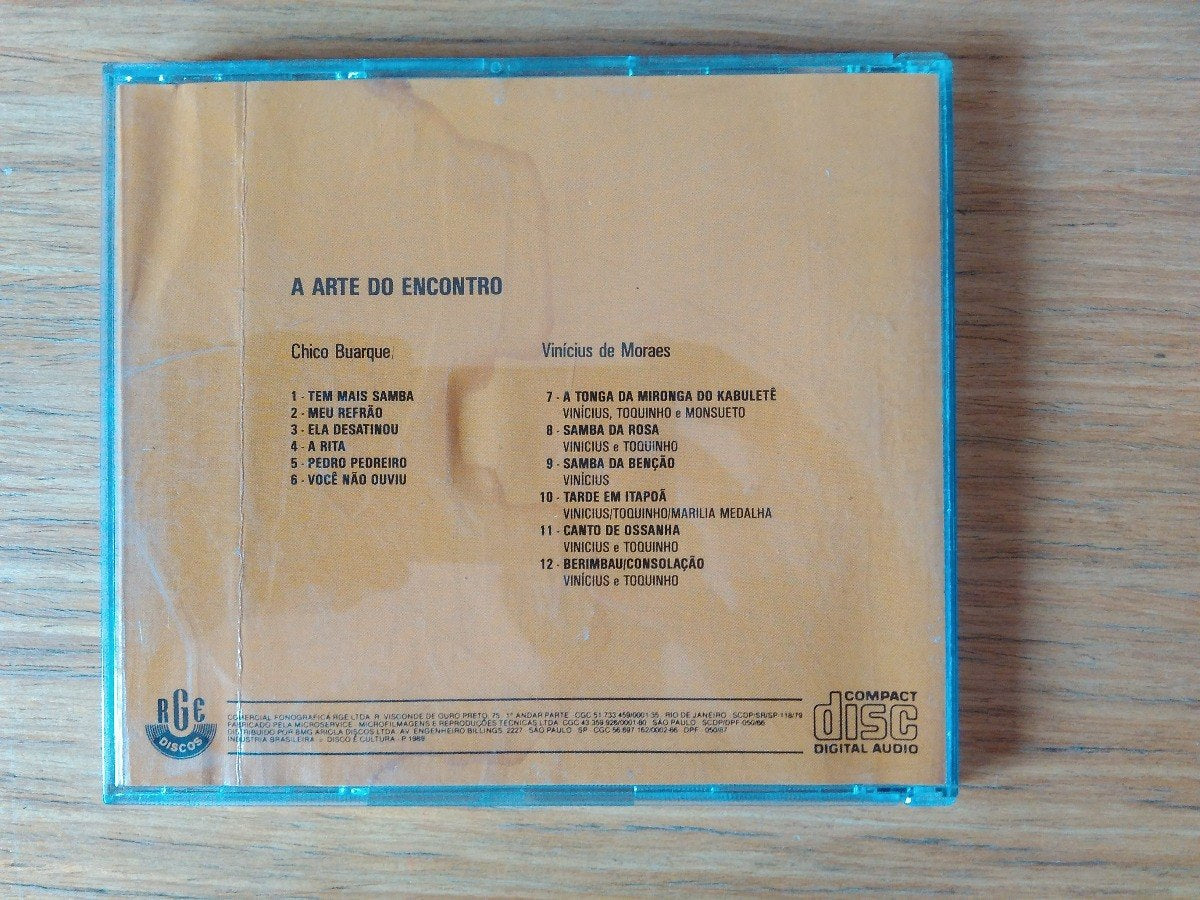 Cd Chico Buarque Vinicius De Moraes Arte Encontro