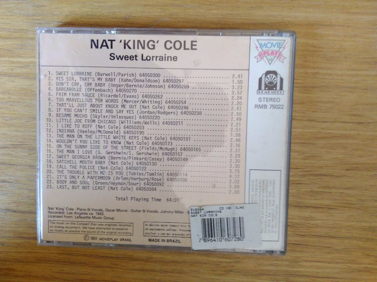 Cd Nat King Cole Sweet Lorraine