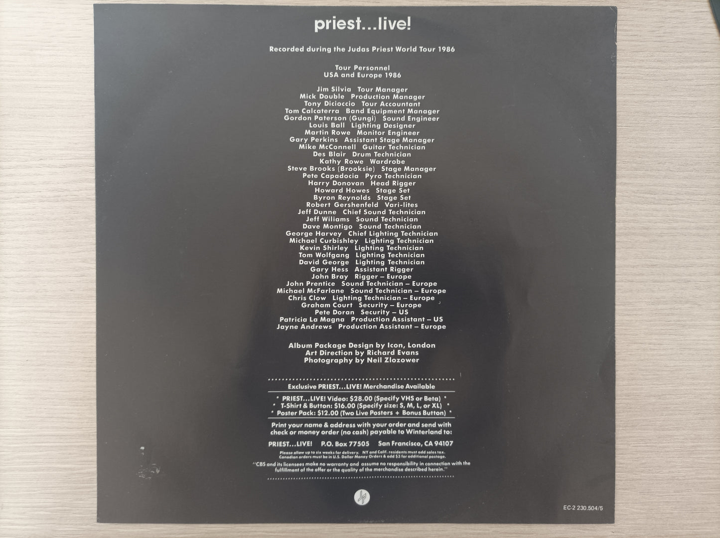 Lp Vinil Judas Priest Live! Duplo Com encartes