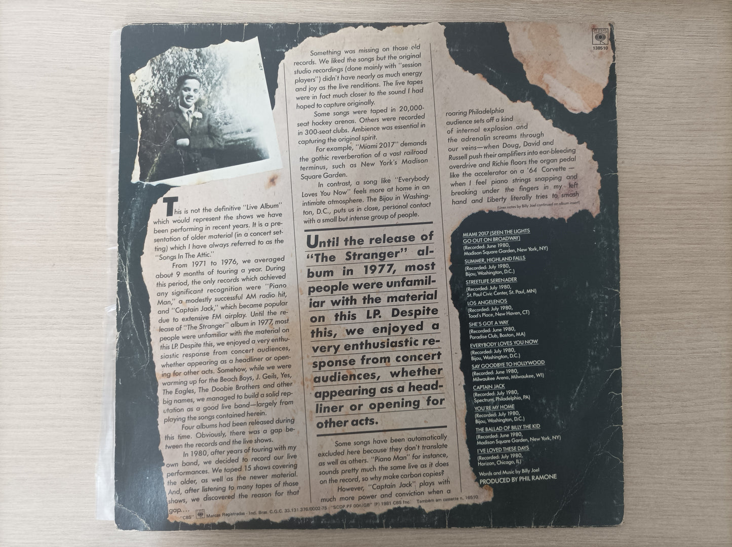 Lp Vinil Billy Joel Songs in The Attic