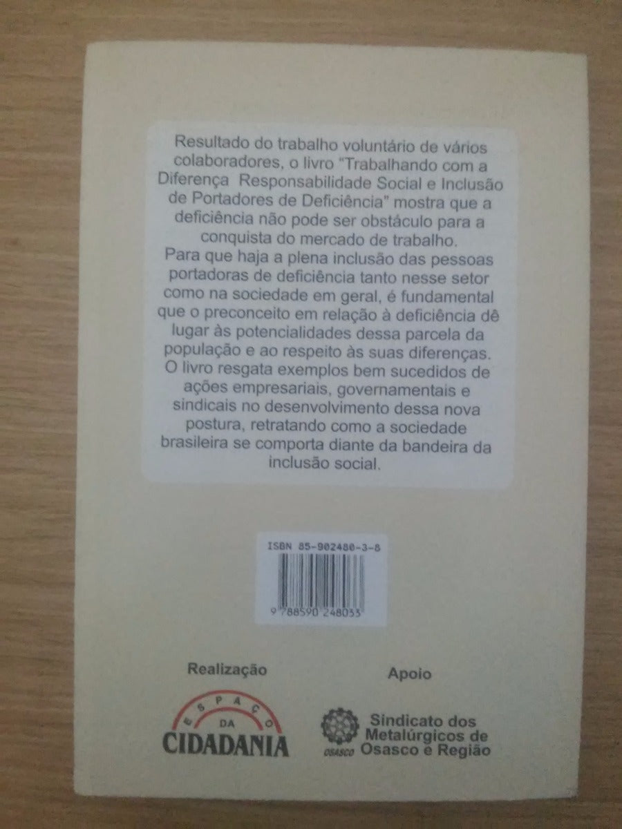 Livro Trabalhando Com A Diferença