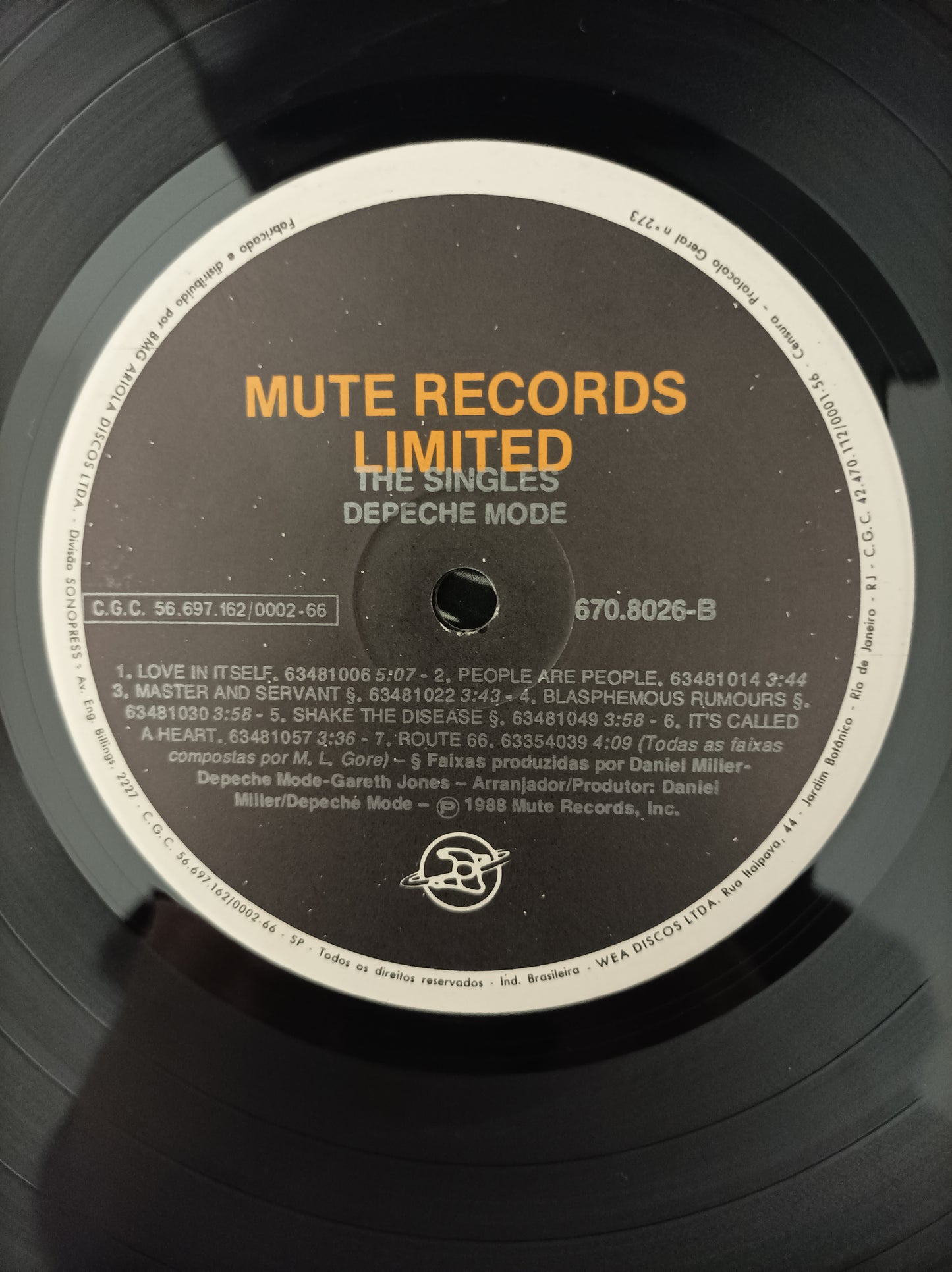 Lp Vinil Depeche Mode The Singles Com encarte