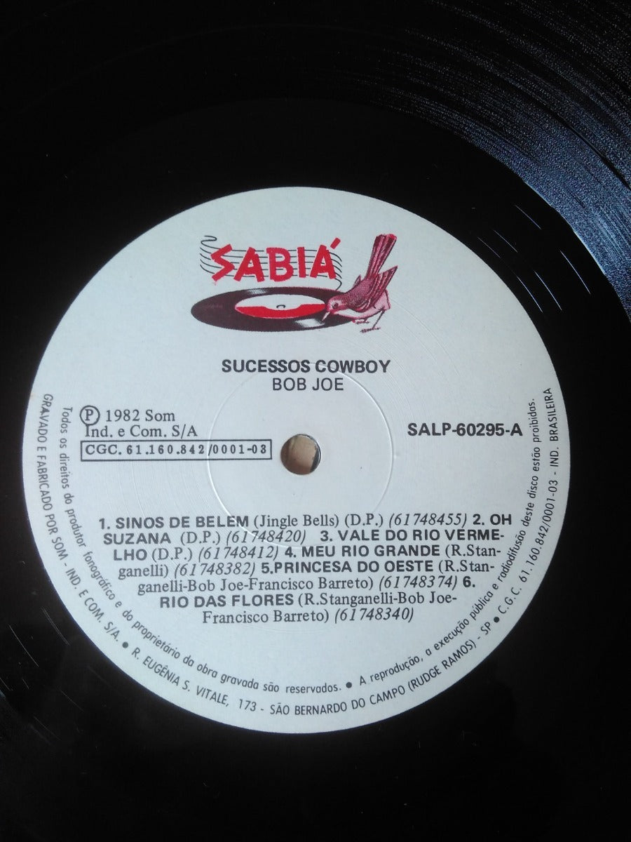 Lp Vinil Bob Joe - Sucessos Cowboy