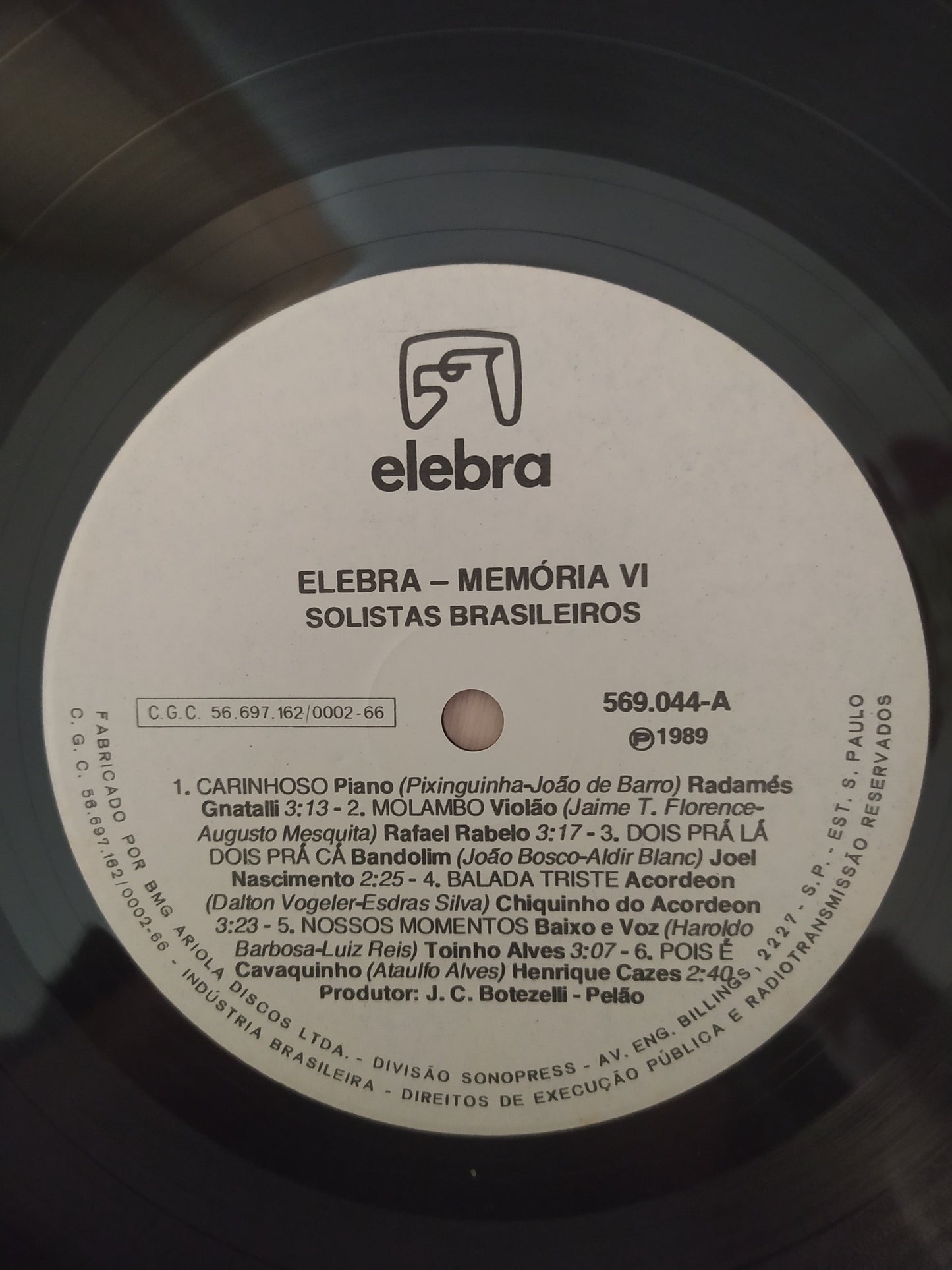 Lp Vinil Elebra Memória 6